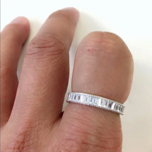 sterling silver 925 eternity ring - Picture 4 of 7